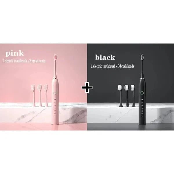 Dream Motto 2 Sets: Black+ Pink / 4 Brush Heads / Without Travel Kit π₯ HOT SALE 49% OFF π₯ Electric Toothbrush