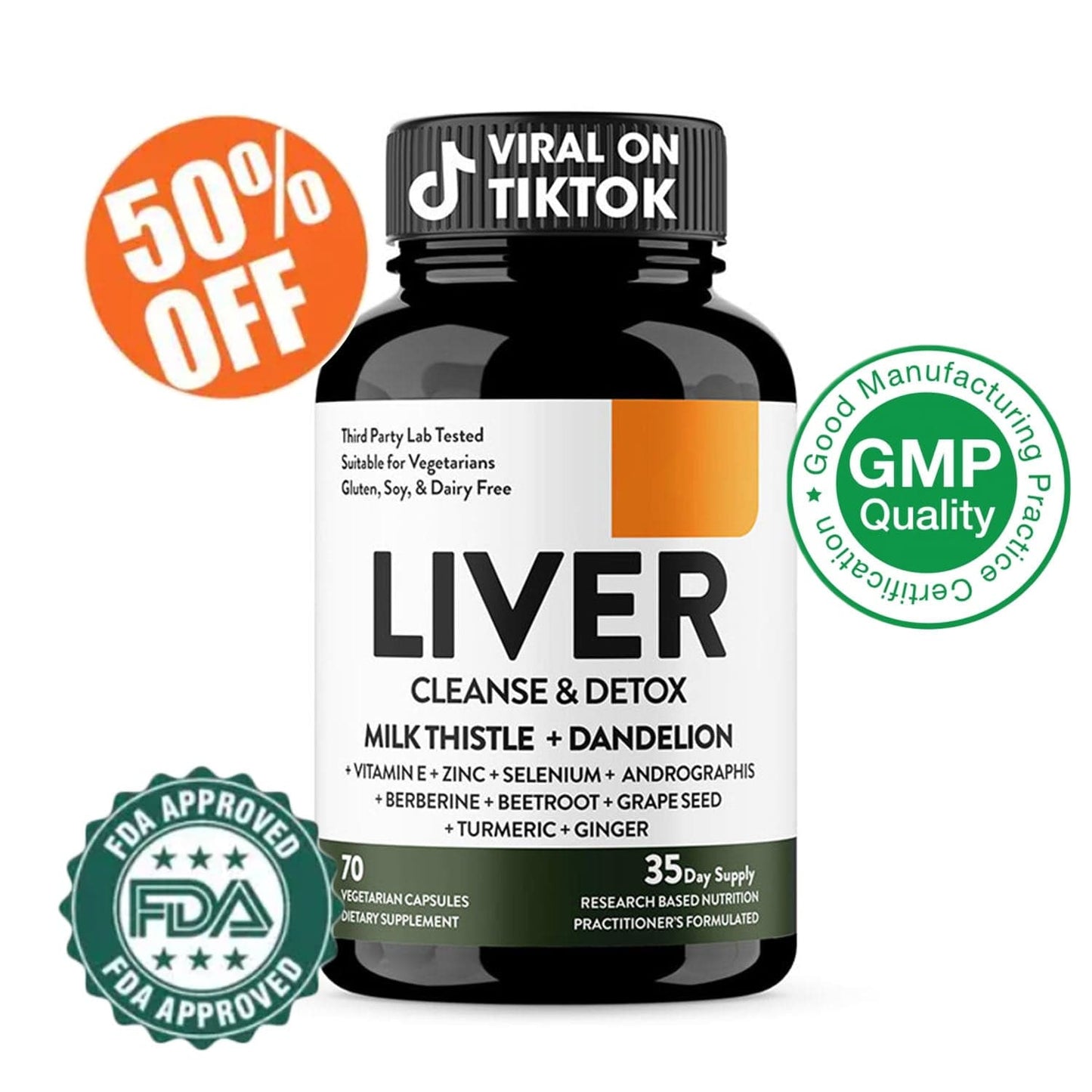 Dream Motto Cleanse Detox, 1 Month+ Supply| Herbal Supplement for Health (70 capsules per bottle)