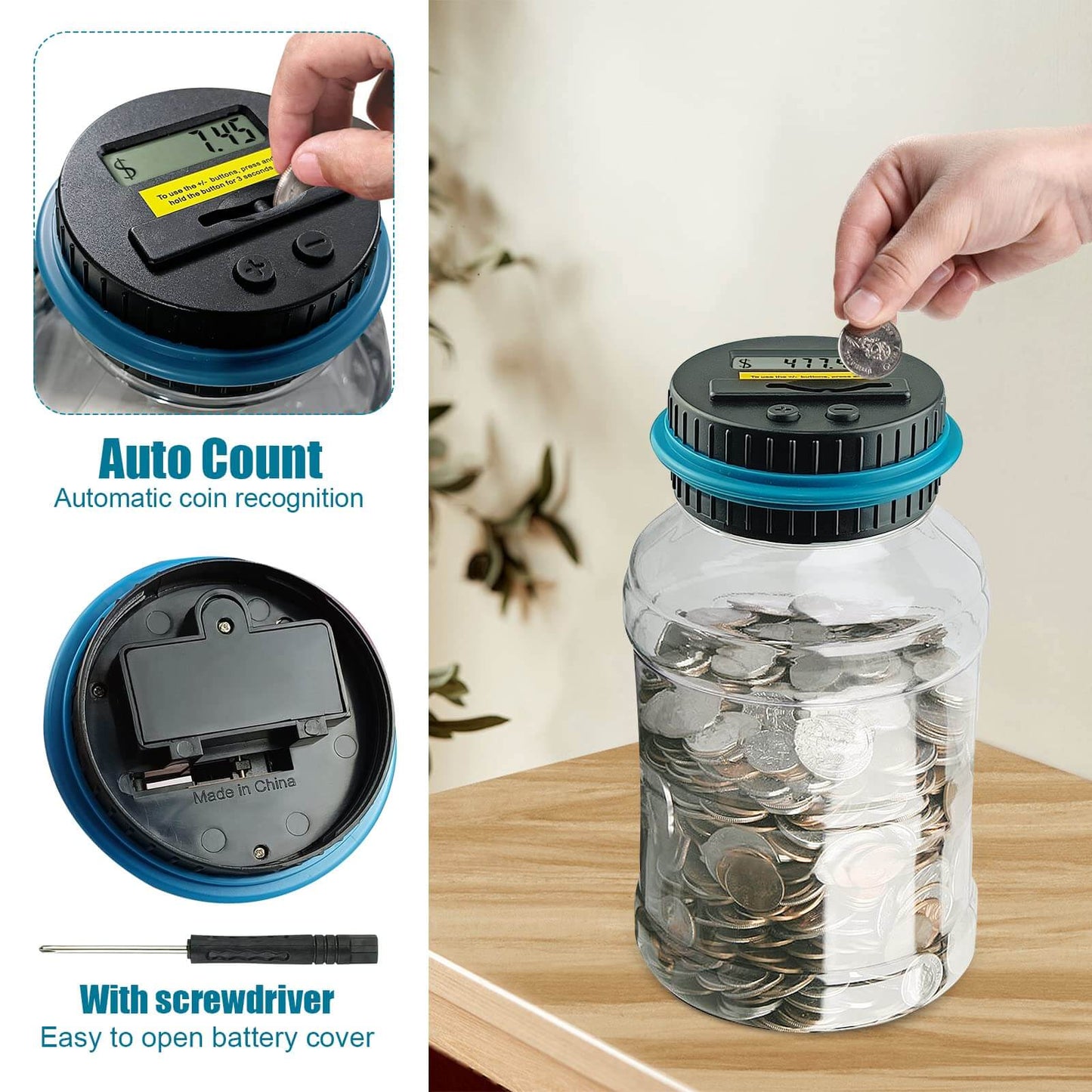 Dream Motto Digital Coin Jar