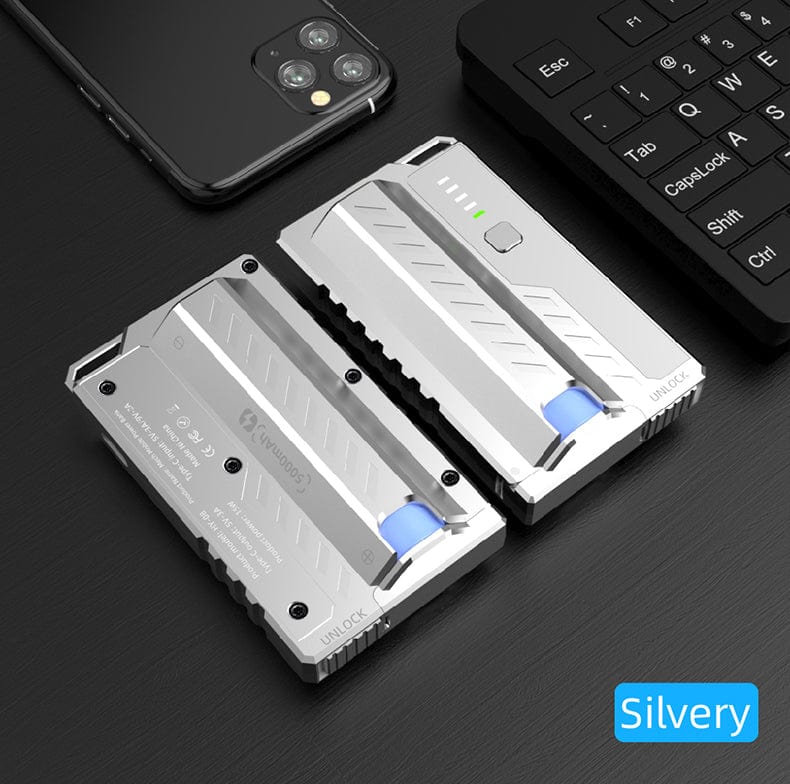 Dream Motto Gray / 1 Power Bank +1 Battery (5000mAh) 🔥🔥Power Bank- One Click Quick Battery Replacement(Free Shipping)