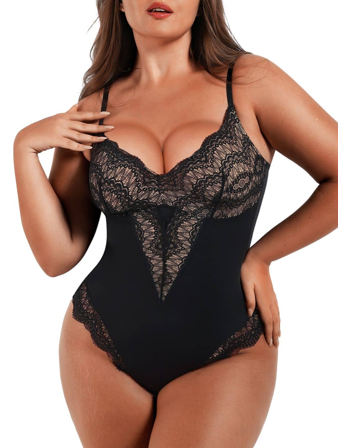 Dream Motto Half Laced Bodysuit