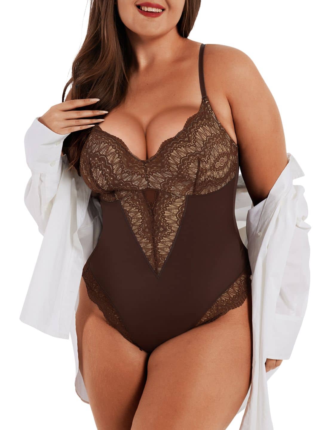 Dream Motto Half Laced Bodysuit