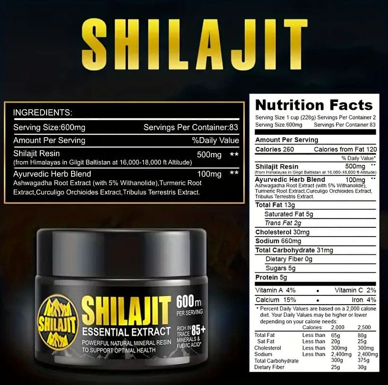 Dream Motto 🔥Himalayan Shilajit Resin, 600mg Max Potency