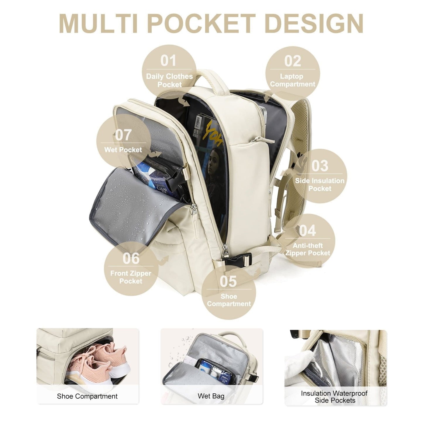Dream Motto Hot products 🔥2024 HOT SALE 50% OFF🔥Waterproof Travel Backpack