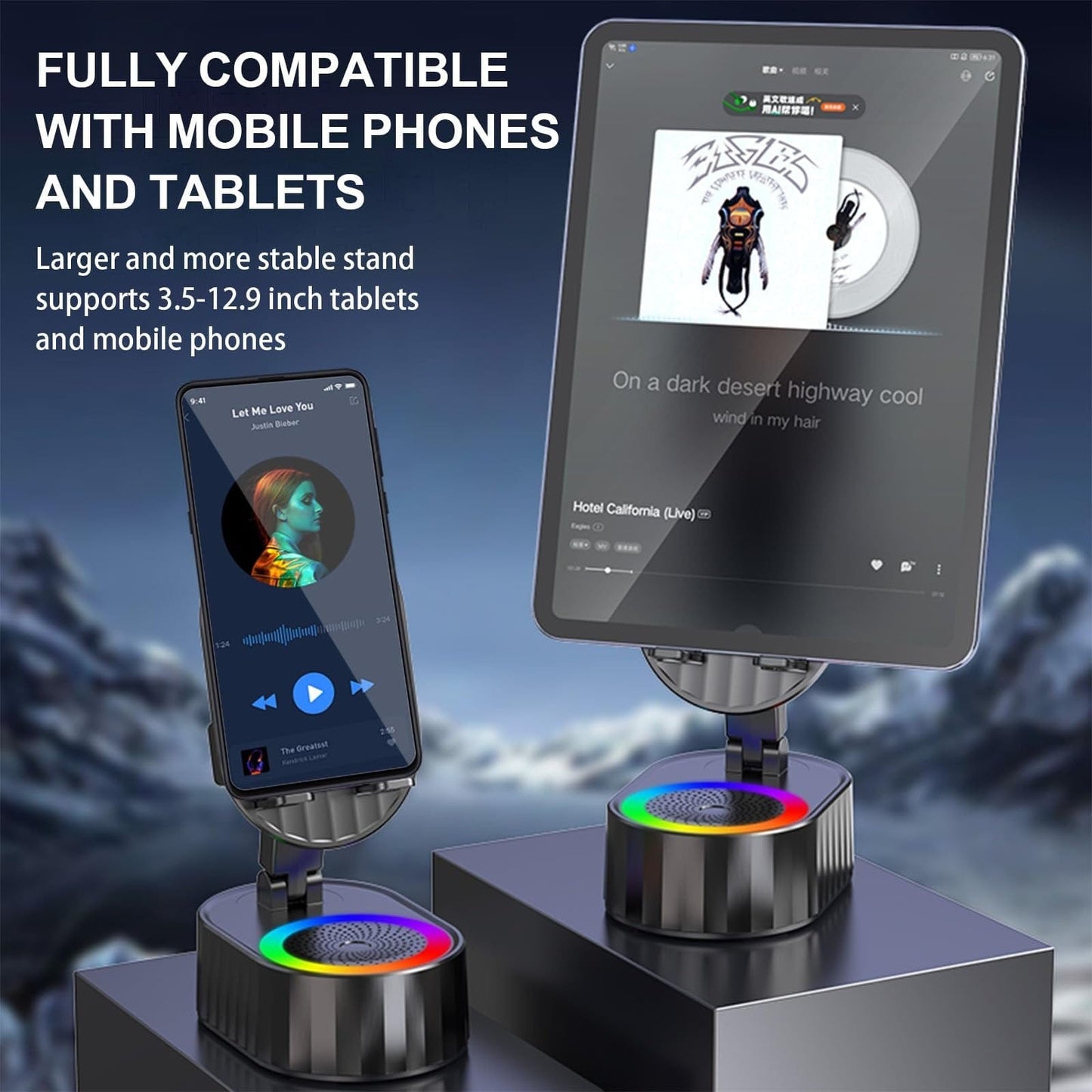 Dream Motto™ Hot sale 🔥HOT SALE 45%OFF🔥💥2025 Upgraded Cell Phone Stand with Induction Speaker/Power Bank/Atmosphere Light