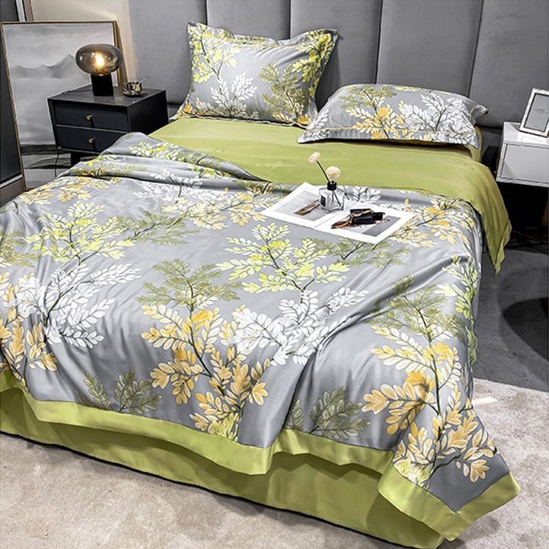 Dream Motto Houseware & Kitchen Summer Green / 150*200cm / Summer Quilt 🔥🔥Washable Icy Cool Breathable Summer Quilt 4-piece Set