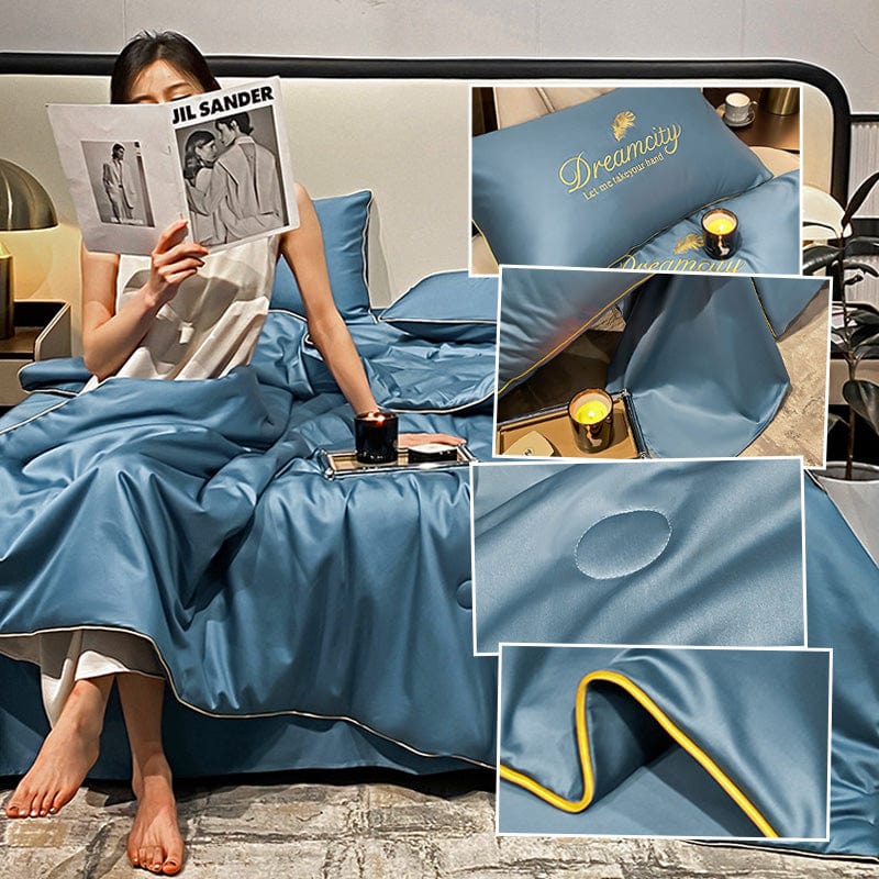 Dream Motto Houseware & Kitchen 🔥🔥Washable Summer Simple Ice Silk Quilt