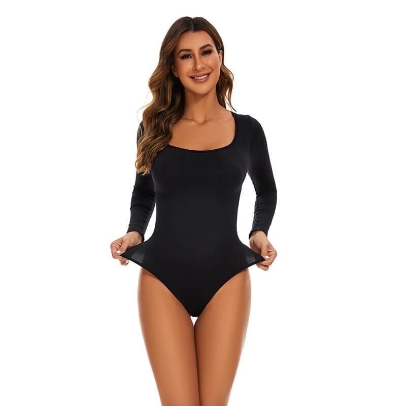 Dream Motto Long Sleeve Thong Bodysuit