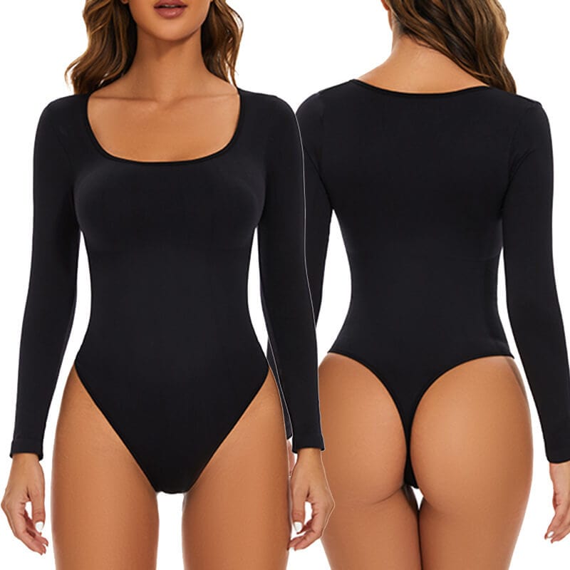 Dream Motto Long Sleeve Thong Bodysuit