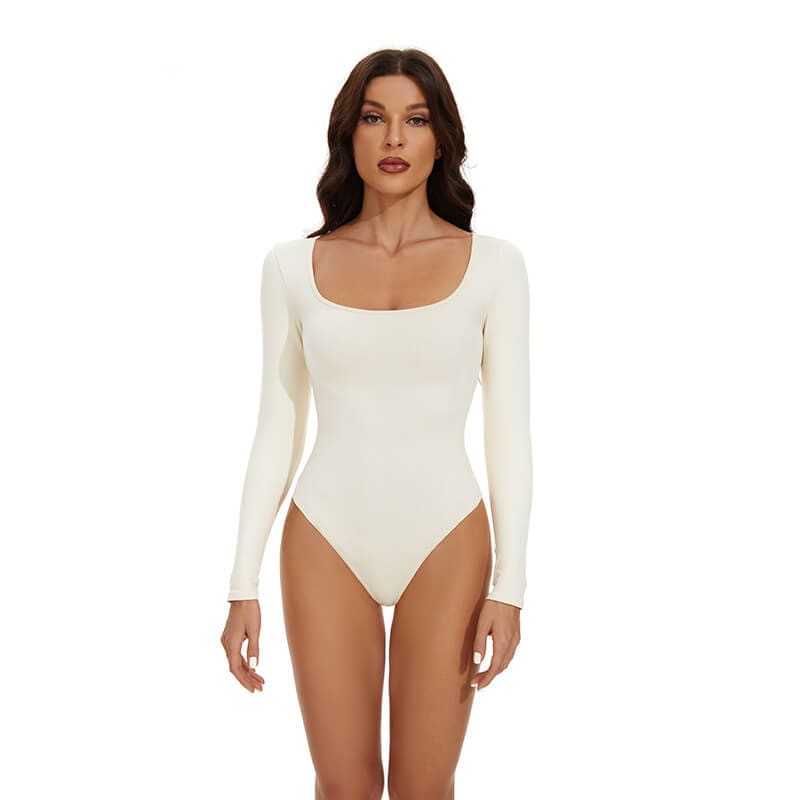 Dream Motto Long Sleeve Thong Bodysuit