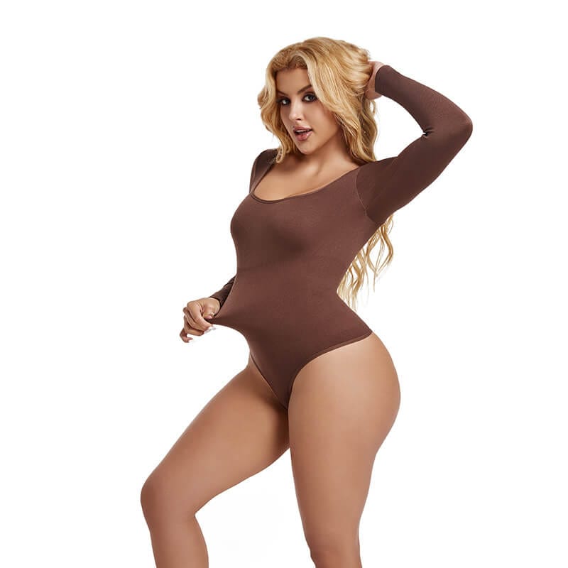 Dream Motto Long Sleeve Thong Bodysuit