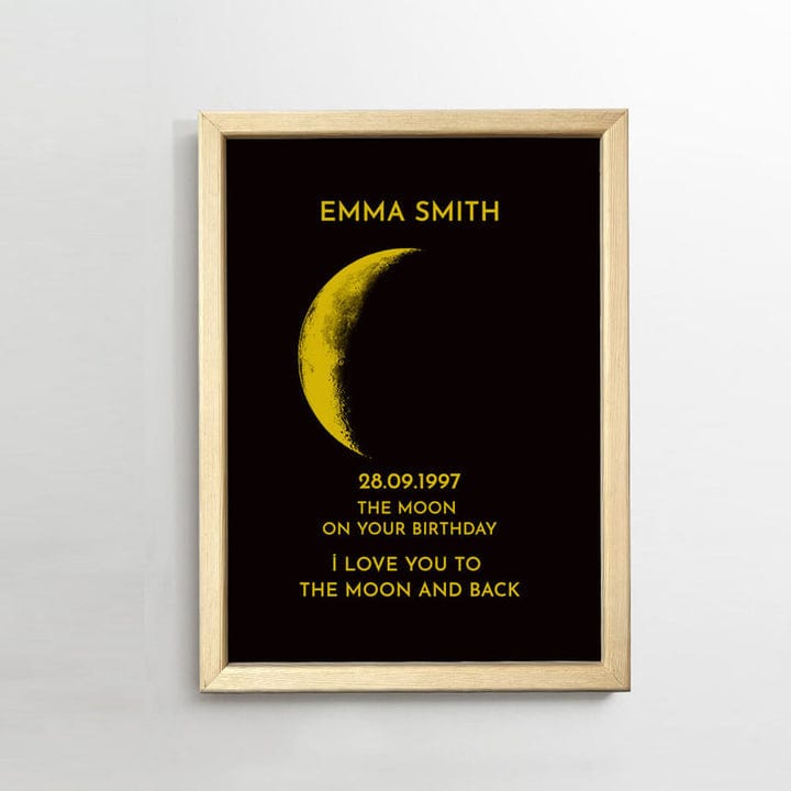 Dream Motto Mother's Day Gift-Custom Art Frame/ REAL MOON PHASE