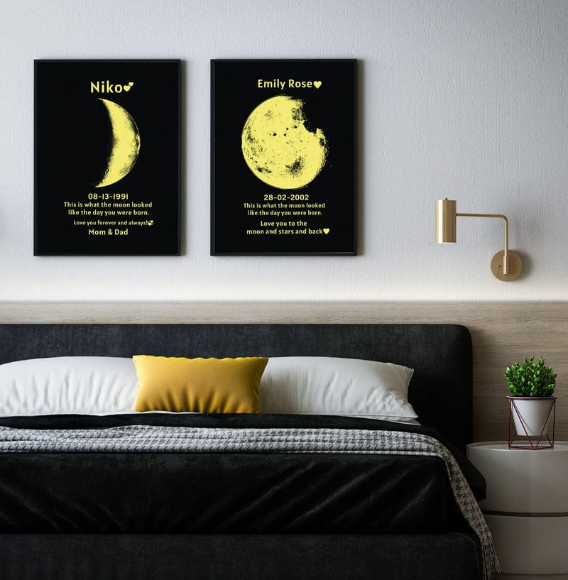 Dream Motto Mother's Day Gift-Custom Art Frame/ REAL MOON PHASE