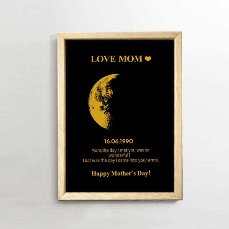 Dream Motto Mother's Day Gift-Custom Art Frame/ REAL MOON PHASE