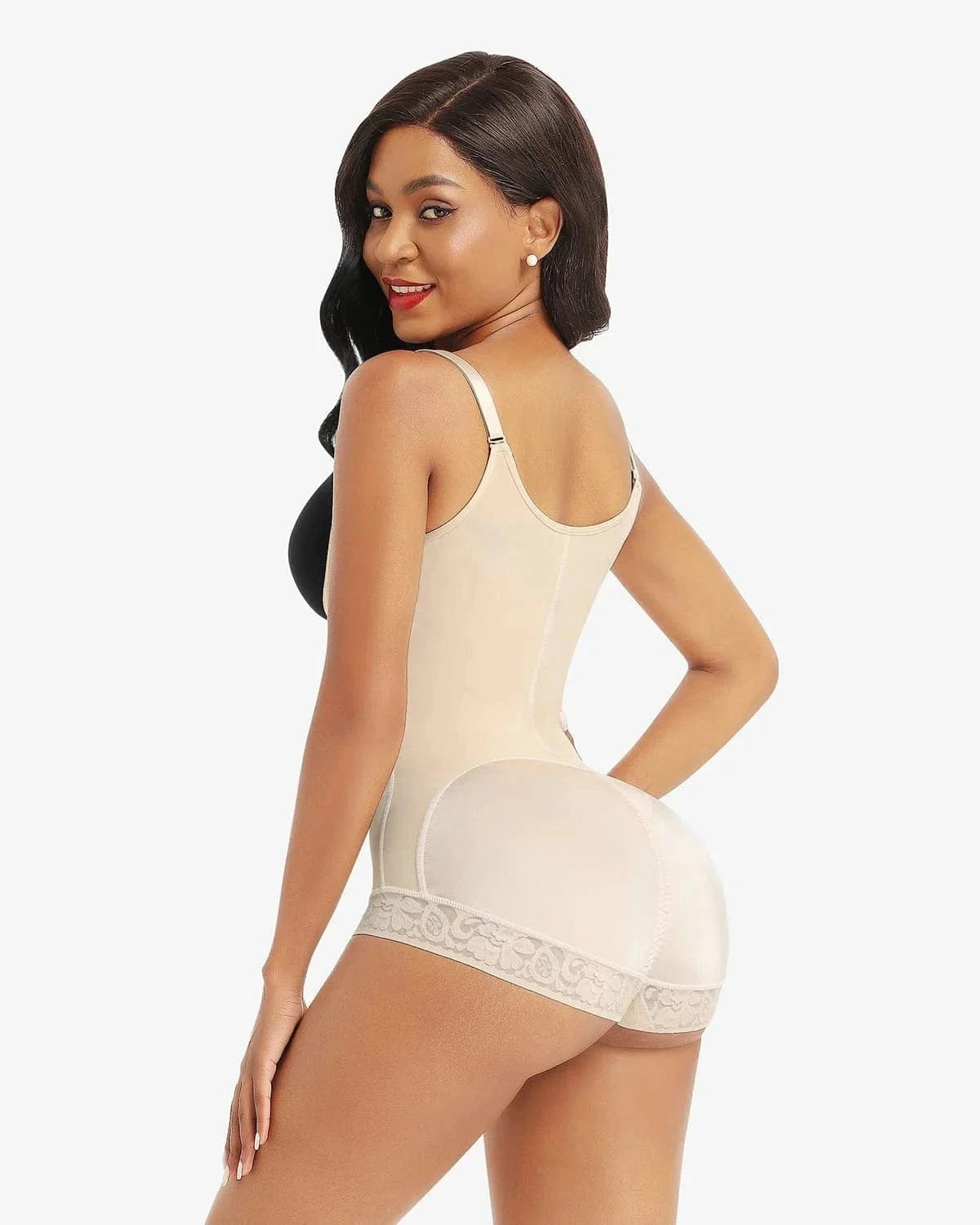Dream Motto open bodysuit Lace Zipper Open Bust Shapewear