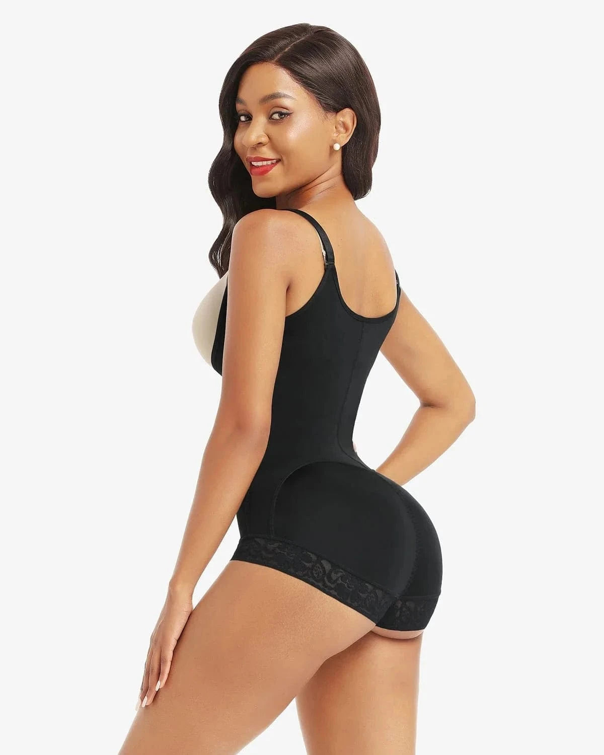 Dream Motto open bodysuit Lace Zipper Open Bust Shapewear