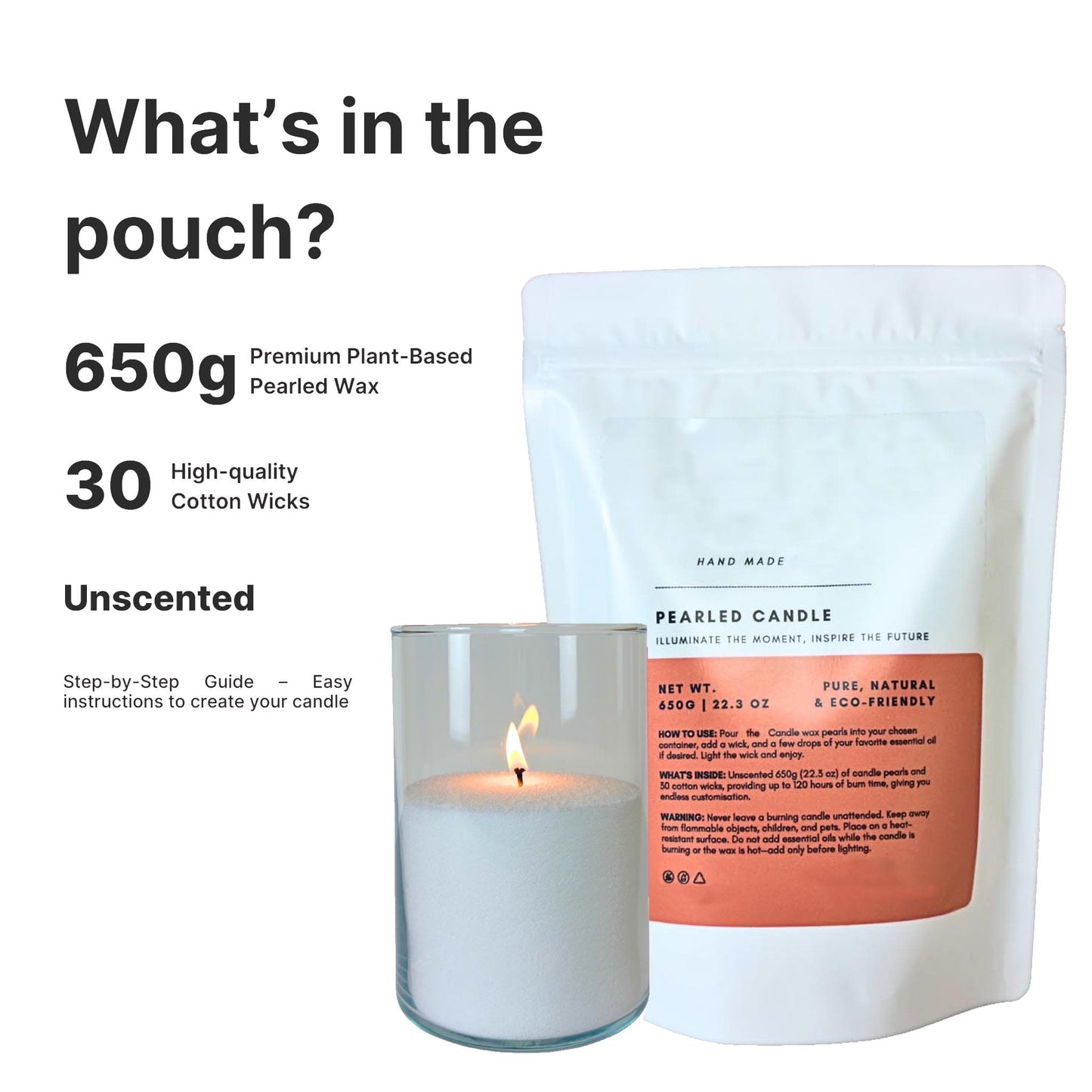 Dream Motto™ Peraled Candle Luminéa Candle Unscented