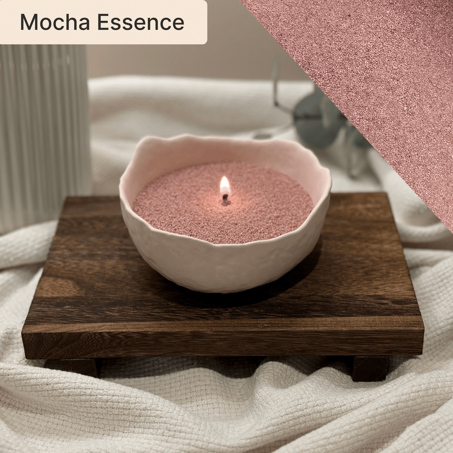 Dream Motto™ Peraled Candle Mocha Essence / Unscented / 7oz/200g + 15 Wicks Luminéa Candle Unscented