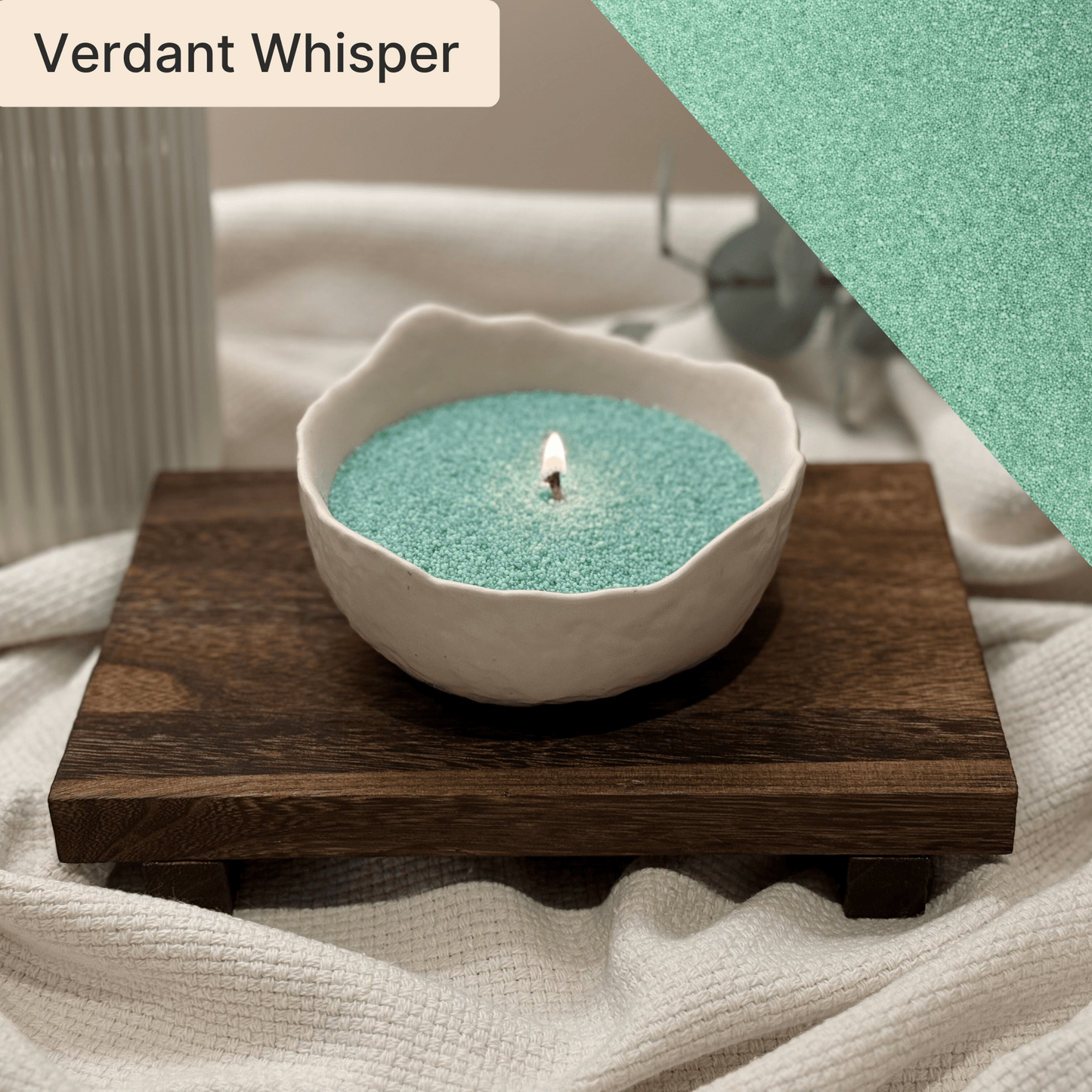 Dream Motto™ Peraled Candle Verdant Whisper / Unscented / 7oz/200g + 15 Wicks Luminéa Candle Unscented