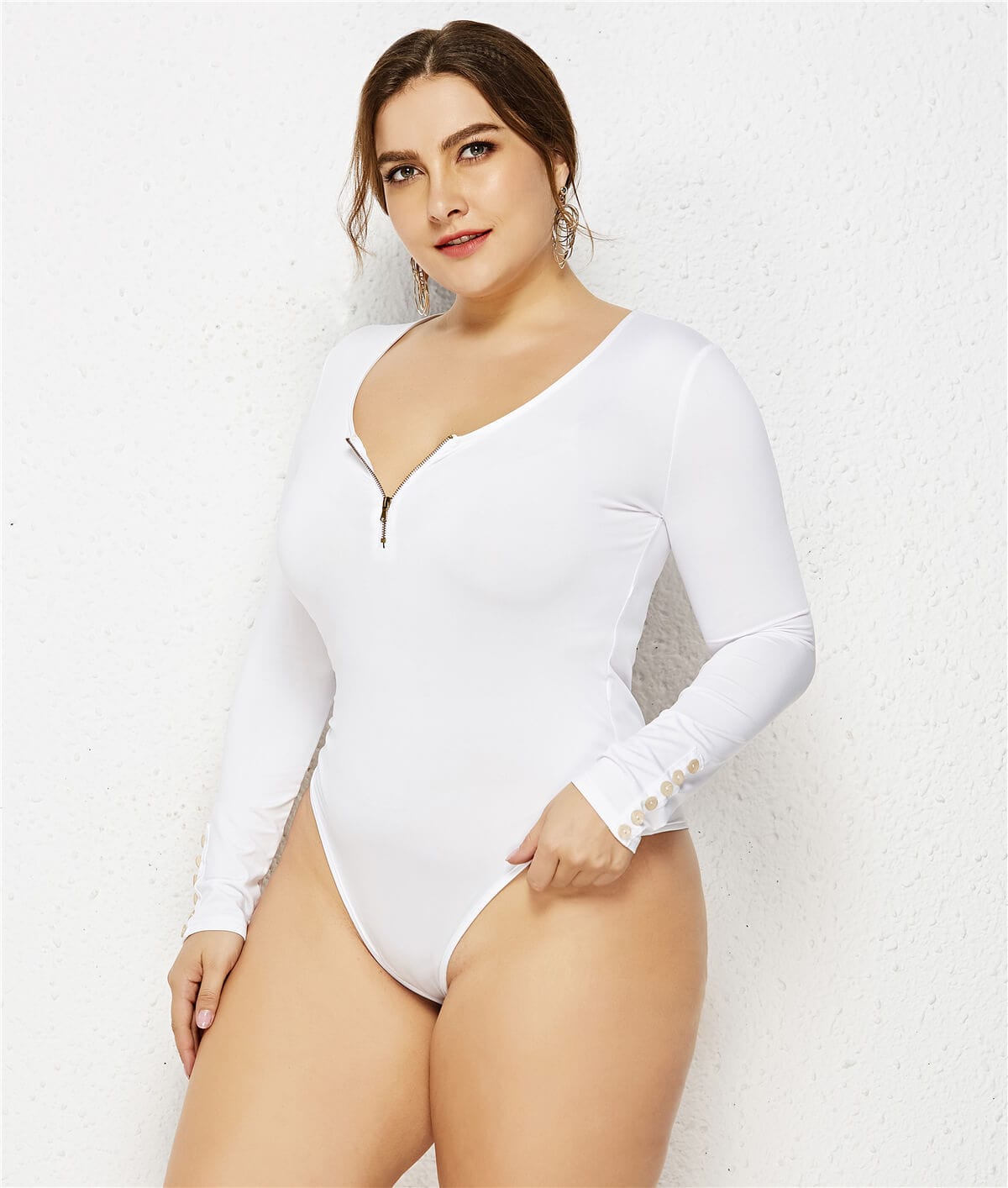 Dream Motto Seamless Long Sleeve Oversize Bodysuit