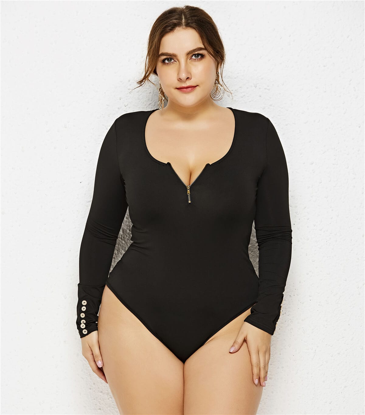 Dream Motto Seamless Long Sleeve Oversize Bodysuit