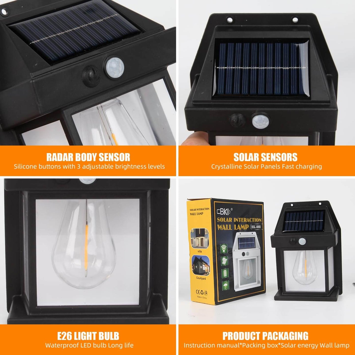 Dream Motto Solar LED Courtyard Lamp with Motion Sensors