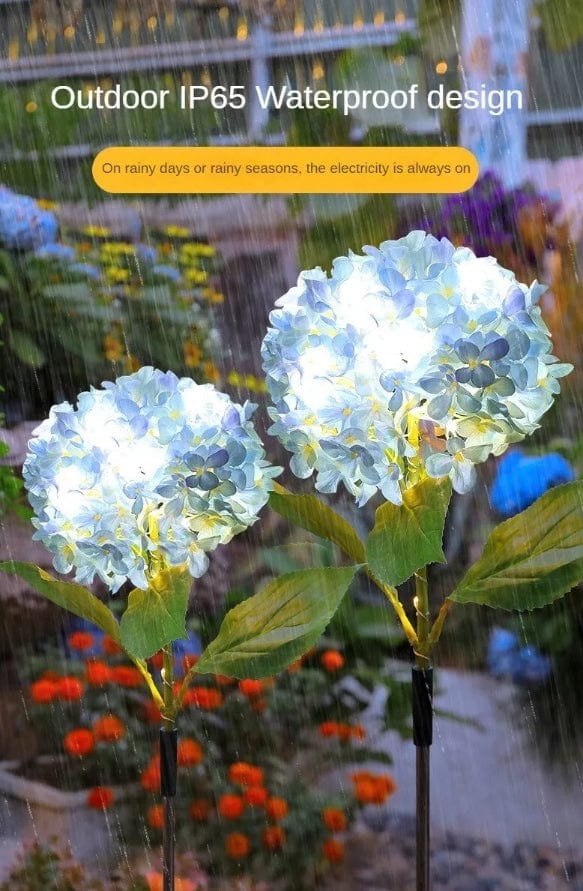 Dream Motto™ Updated Solar Garden Lights Simulated Flower Big Hydrangea Outdoor Waterproof