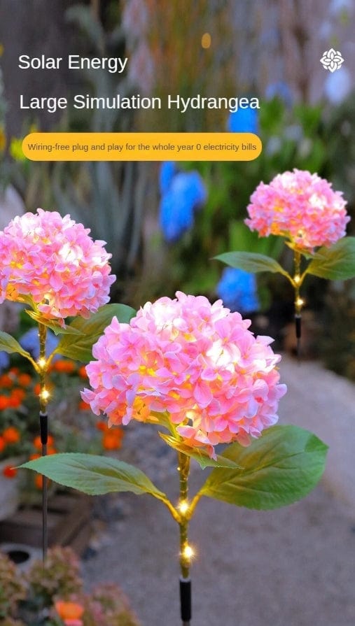 Dream Motto™ Updated Solar Garden Lights Simulated Flower Big Hydrangea Outdoor Waterproof