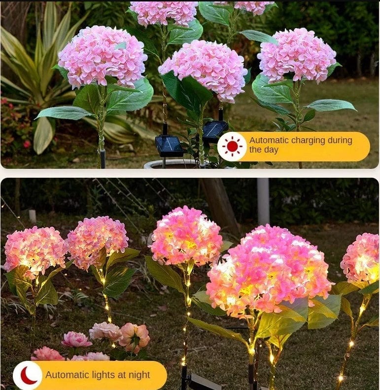 Dream Motto™ Updated Solar Garden Lights Simulated Flower Big Hydrangea Outdoor Waterproof