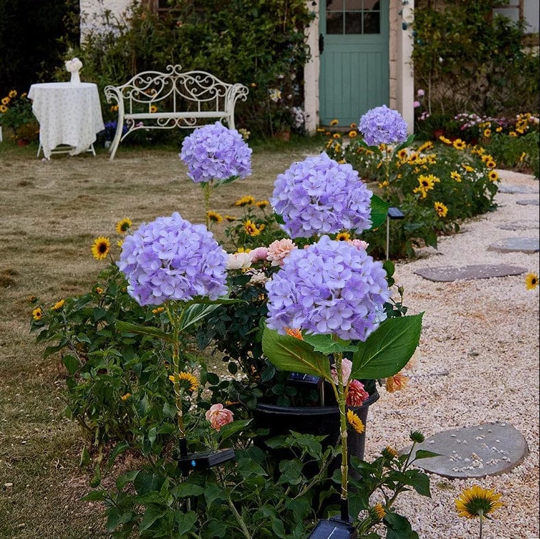 Dream Motto™ Updated Solar Garden Lights Simulated Flower Big Hydrangea Outdoor Waterproof