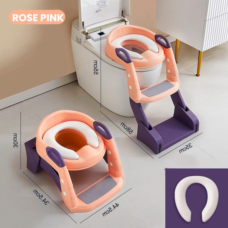 DreamMotto™ Houseware & Kitchen Rose Pink Toddler Potty Toilet Seat with Anti-Slip Ladder