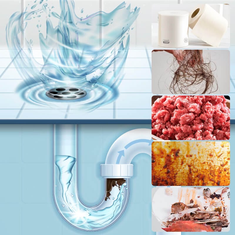 DreamMotto Houseware & Kitchen 🏠🚿 Wide range of applications, the pipeline dredging agent is suitable for various pipes! 🏠🚿