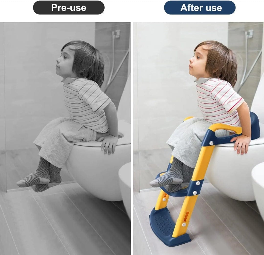 DreamMotto™ Toddlers Potty Training Toilet Seat Step Stool Ladder Adjustable Height for Kids.... Child Toilet Seat