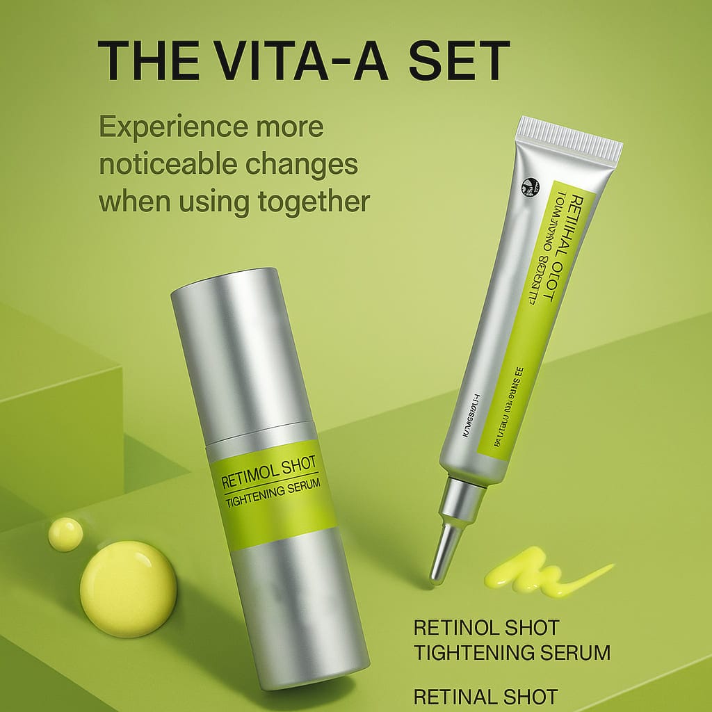 Glowra The Vita A Retinal Shot Tightening Booster & Retinol Serum SET