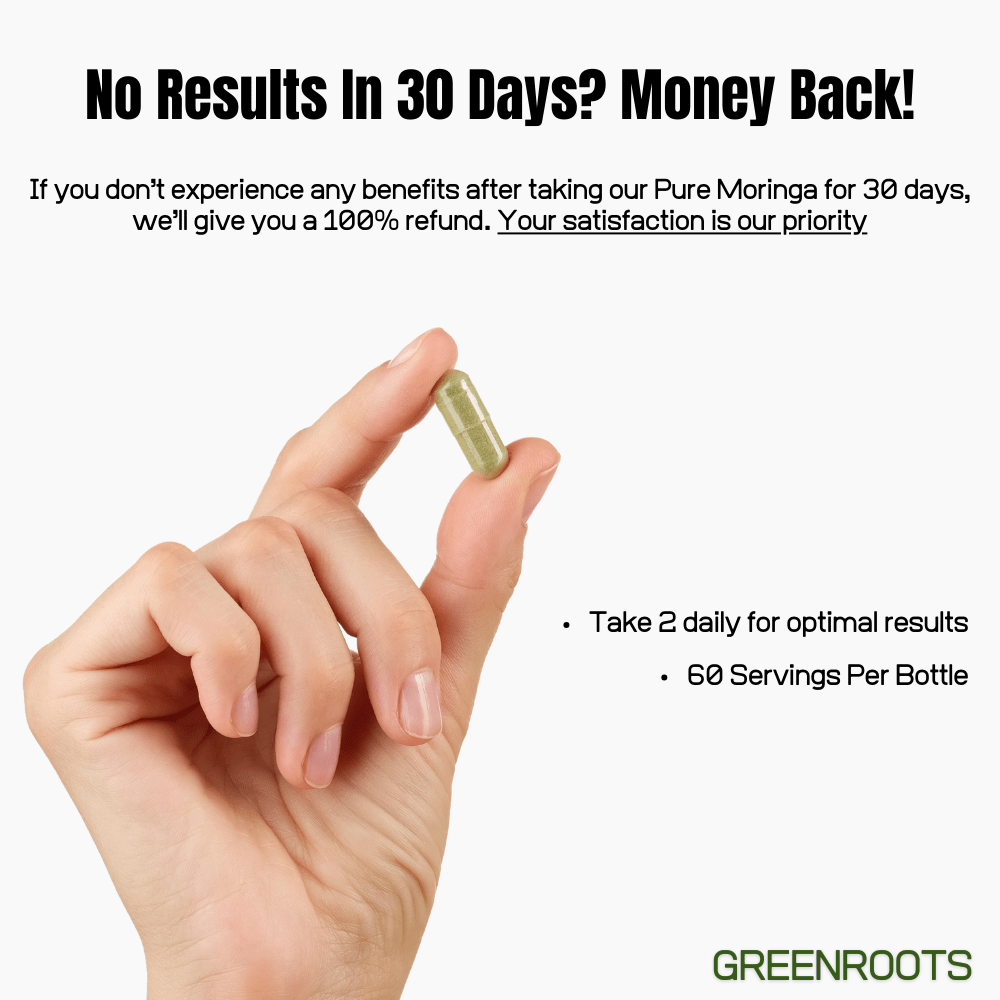 GreenRoots 🔥100% Pure Moringa Capsules (60 capsules per bottle)