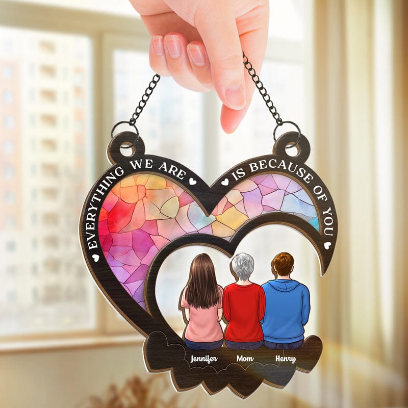 I Window Hanging Suncatcher A Mother Is A Daughter's Best Friend - Family Personalized Window Hanging Suncatcher - Mother's Day, Gift For Mom