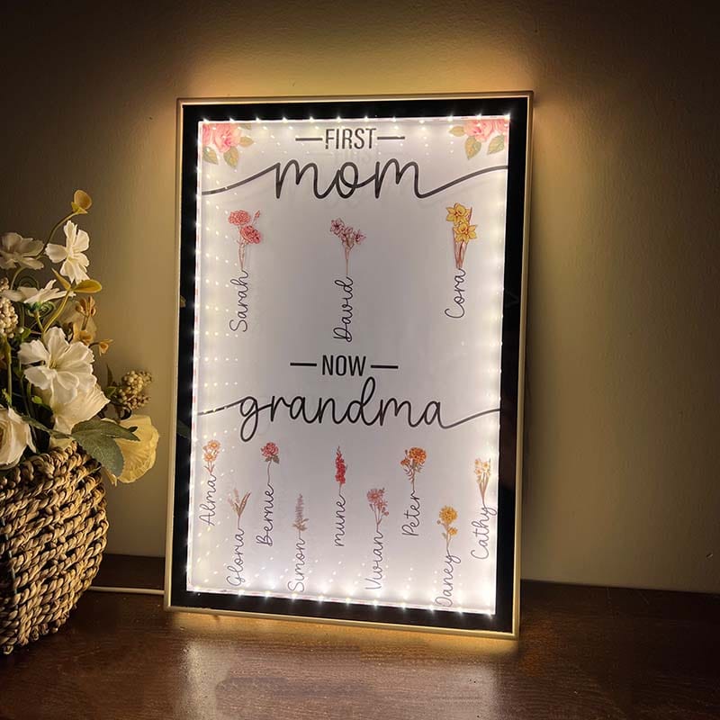 Joycustomize 50% OFF✨First Mom Now Grandma-Led Mirror for Mother's Day