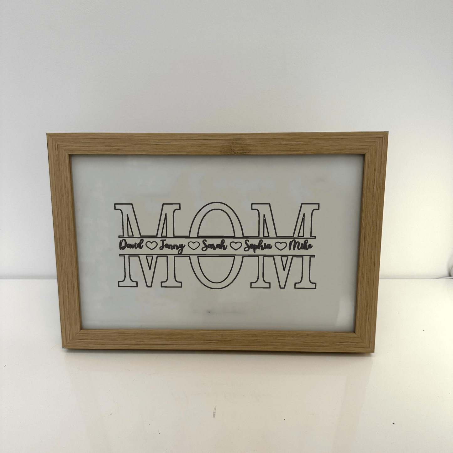 ulovis Picture Frame Light Box Personalized LED Flower Heart Light Box