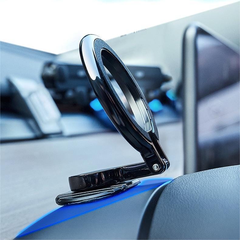 GEUPDAY Magsafe Car Mount Magnetic Ring Holder: Foldable Phone Navigation Stand