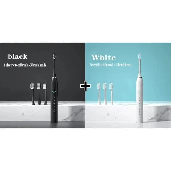 Dream Motto 2 Sets: Black+ White / 4 Brush Heads / Without Travel Kit 🔥 HOT SALE 49% OFF 🔥 Electric Toothbrush
