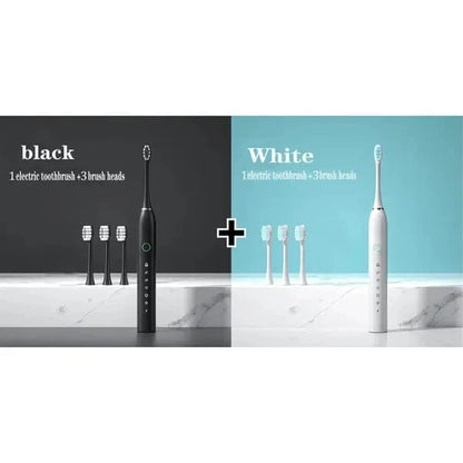 Dream Motto 2 Sets: Black+ White / 4 Brush Heads / Without Travel Kit 🔥 HOT SALE 49% OFF 🔥 Electric Toothbrush