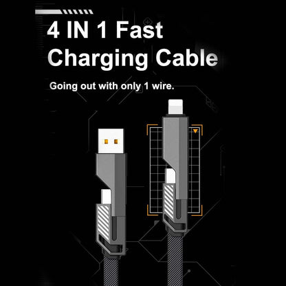 Dream Motto 4-in-1 60W Nylon Fast Charging USB-C Cable