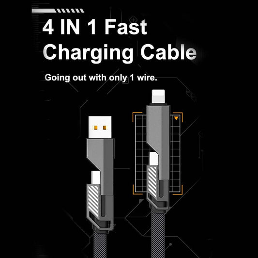 Dream Motto 4-in-1 60W Nylon Fast Charging USB-C Cable