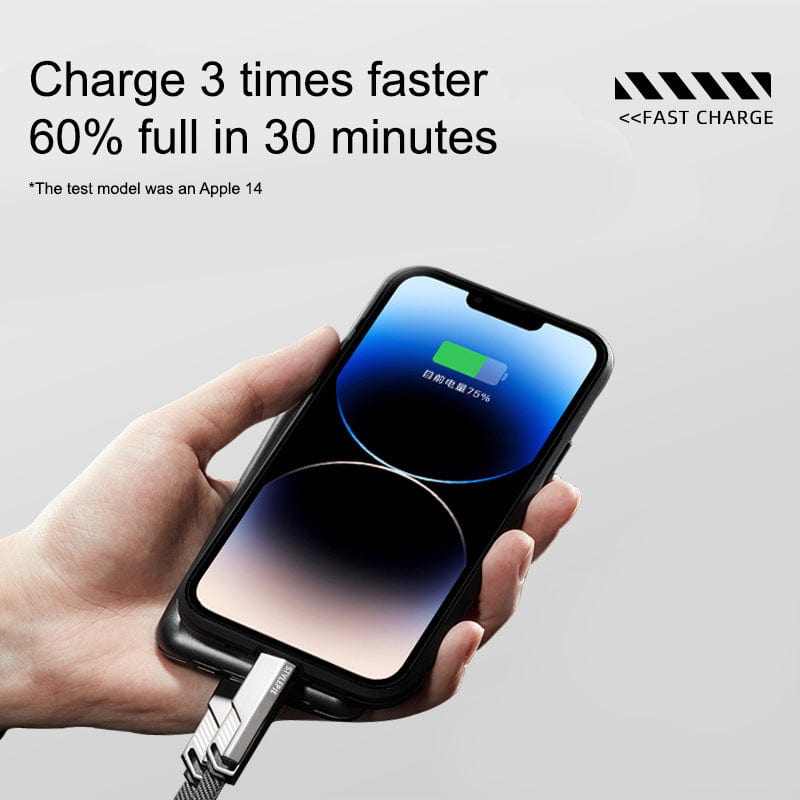 Dream Motto 4-in-1 60W Nylon Fast Charging USB-C Cable