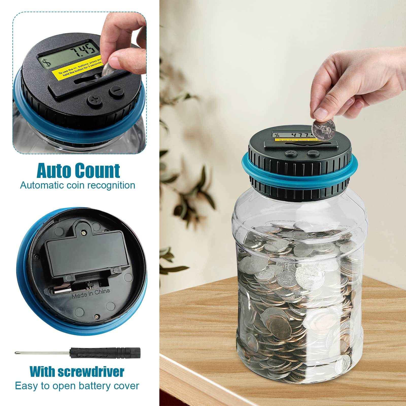 Dream Motto Digital Coin Jar
