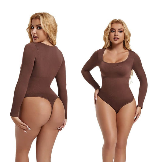 Dream Motto Long Sleeve Thong Bodysuit