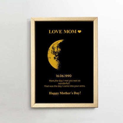 Dream Motto Mother's Day Gift-Custom Art Frame/ REAL MOON PHASE