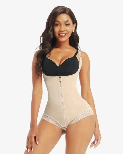 Dream Motto open bodysuit Lace Zipper Open Bust Shapewear