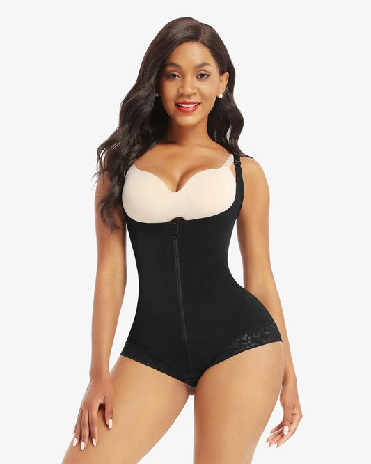 Dream Motto open bodysuit Lace Zipper Open Bust Shapewear