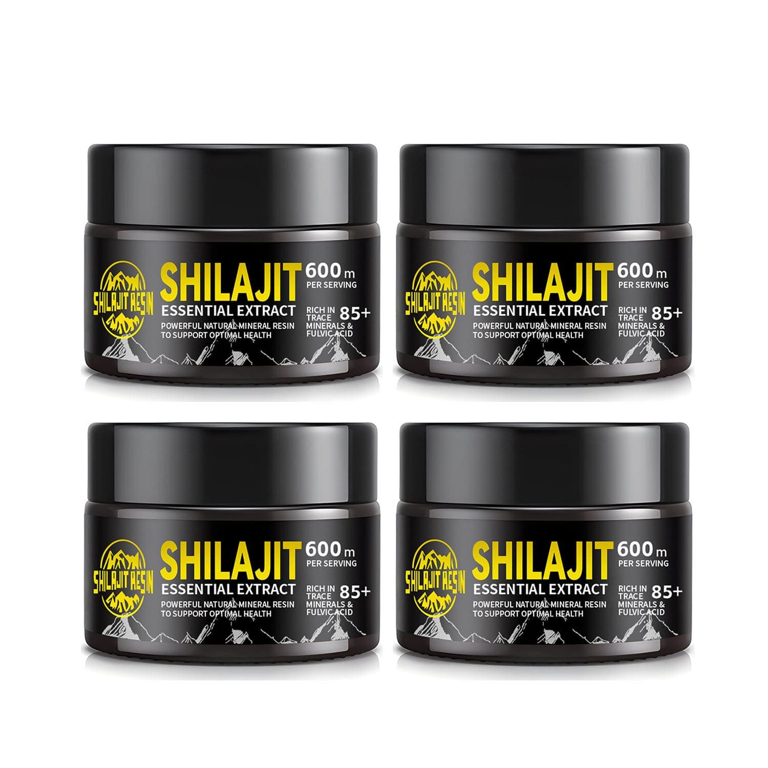 Dream Motto 🔥Pack of 4 🔥Himalayan Shilajit Resin, 600mg Max Potency